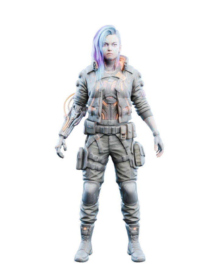 Neon Warden — Characters 3D model for UE5 & Unity