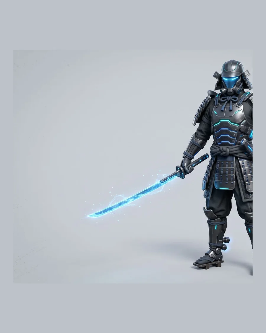 Plasma Katana Samurai — Characters 3D game asset for Unreal Engine 5 & Unity, unrigged