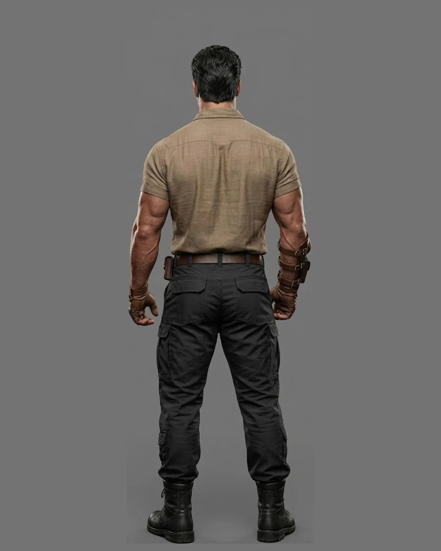 Compass Mercenary Rearview — Characters 3D game asset for Unreal Engine 5 & Unity, unrigged