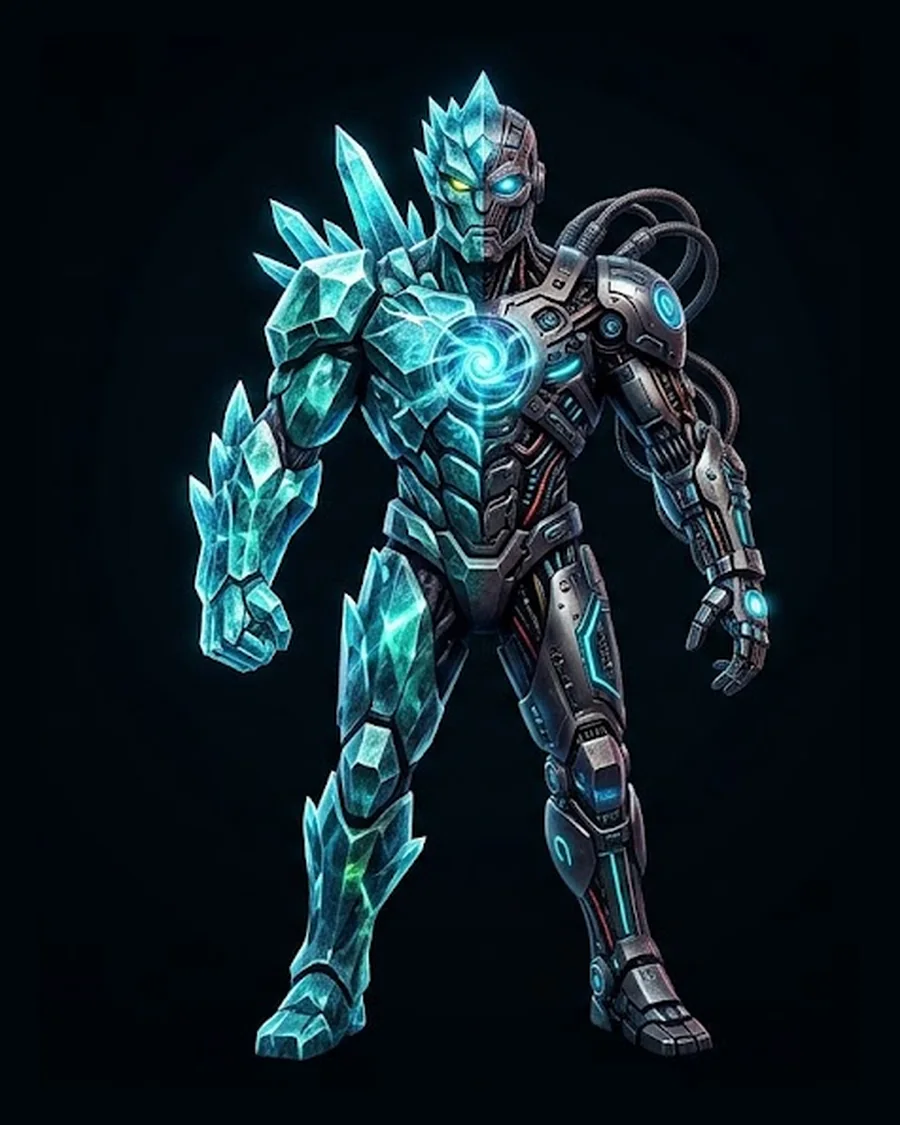 Frostcore Crystal Golem — Characters 3D game asset for Unreal Engine 5 & Unity, unrigged