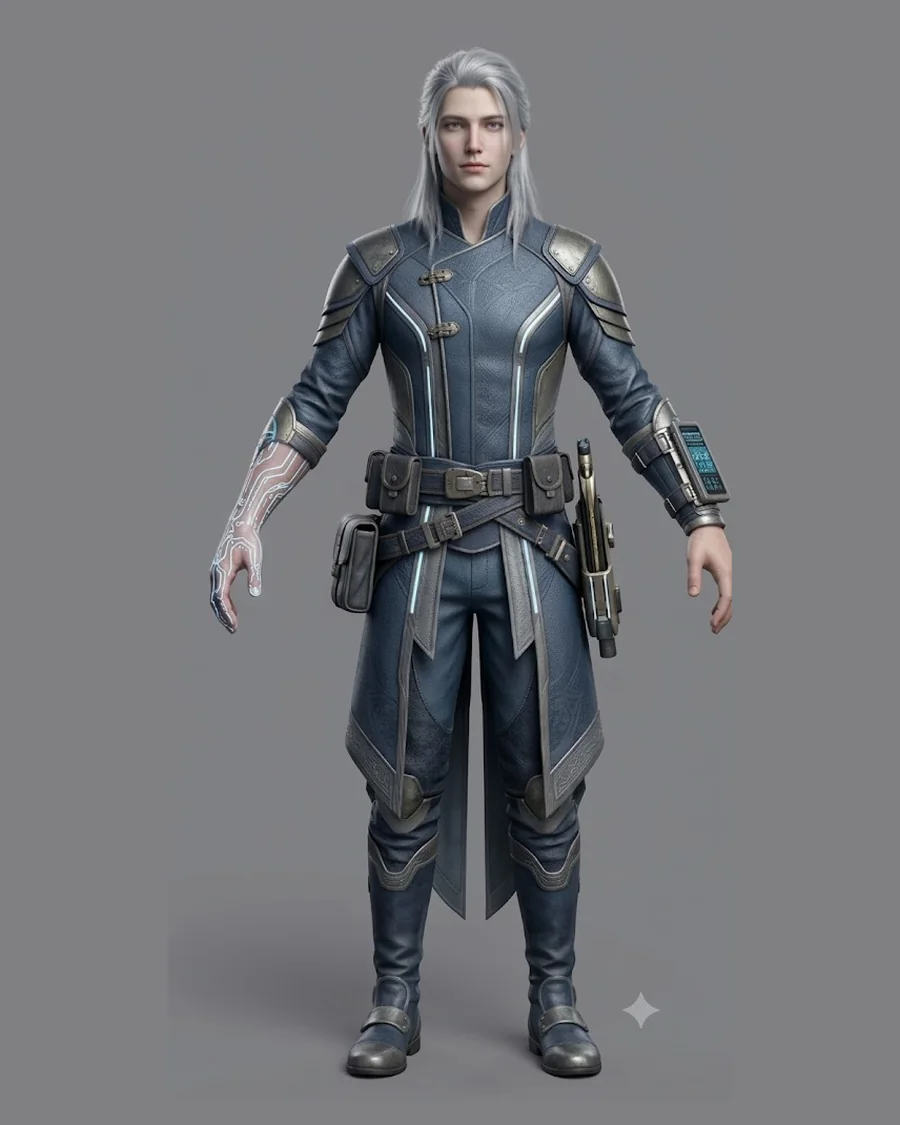 Wandering Tech Minstrel — Characters 3D game asset for Unreal Engine 5 & Unity, unrigged