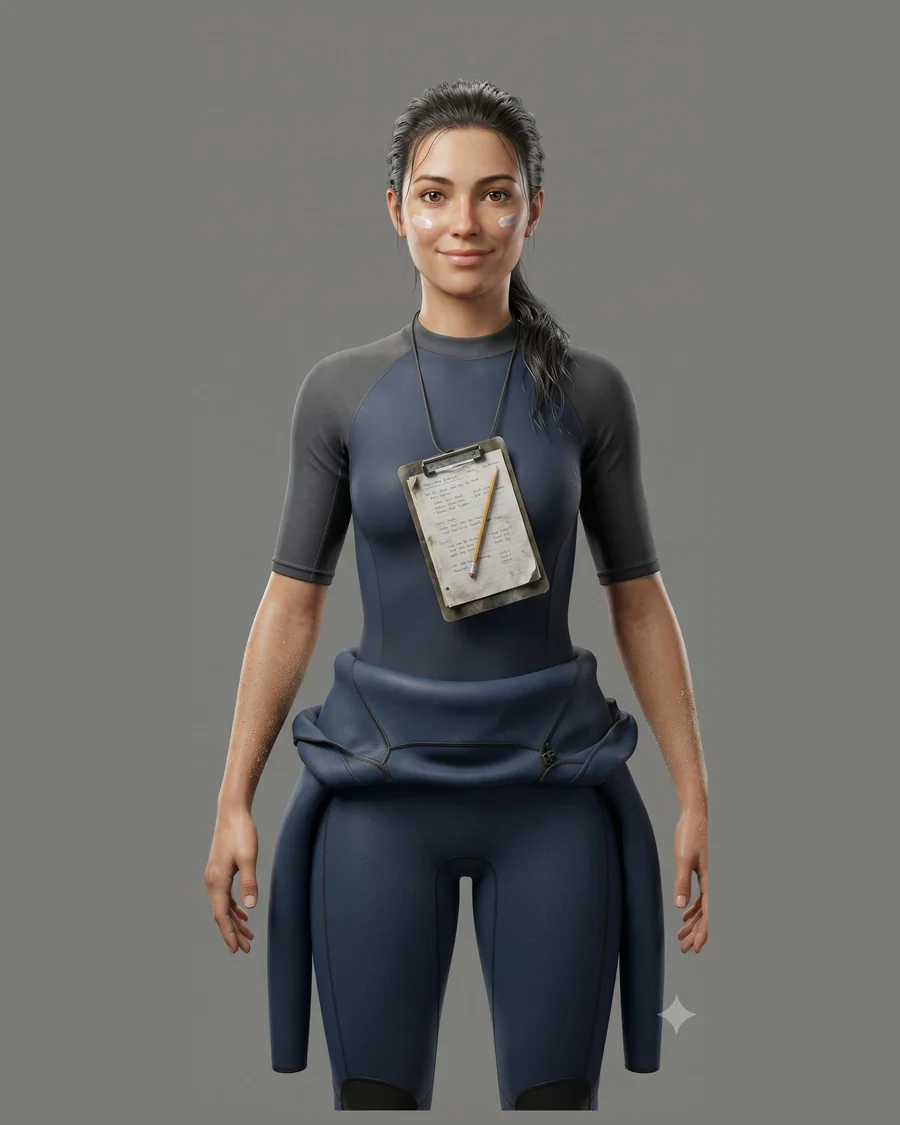 Marine Field Researcher — Characters 3D game asset for Unreal Engine 5 & Unity, unrigged