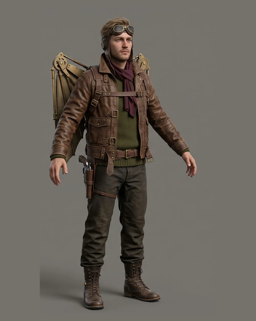 Skybound Aviator Scout — Characters 3D game asset for Unreal Engine 5 & Unity, unrigged