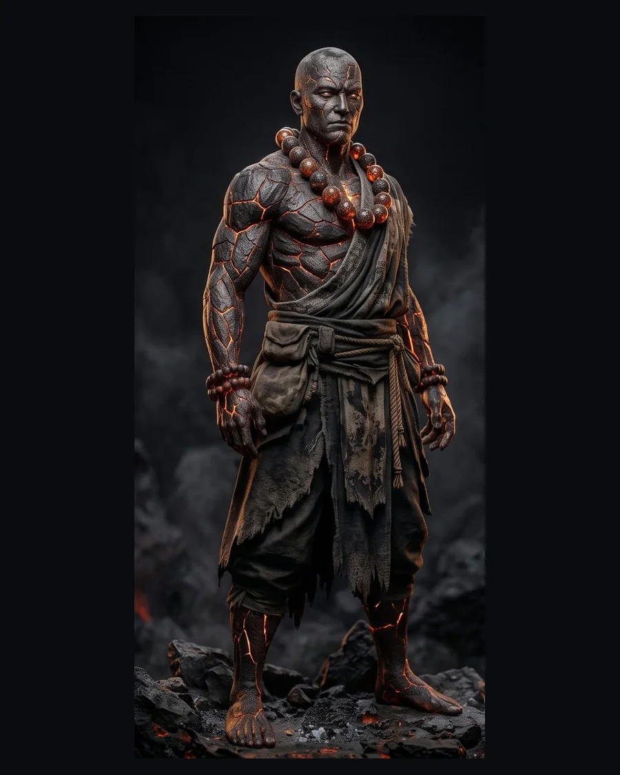 Ember Ash Monk — Characters 3D game asset for Unreal Engine 5 & Unity, unrigged