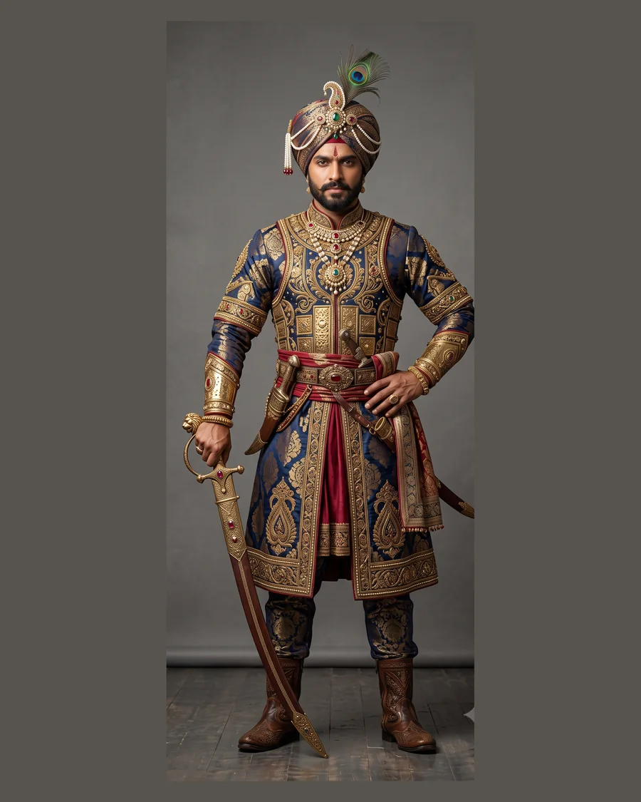 Maharaja Royal Warrior — Characters 3D game asset for Unreal Engine 5 & Unity, unrigged