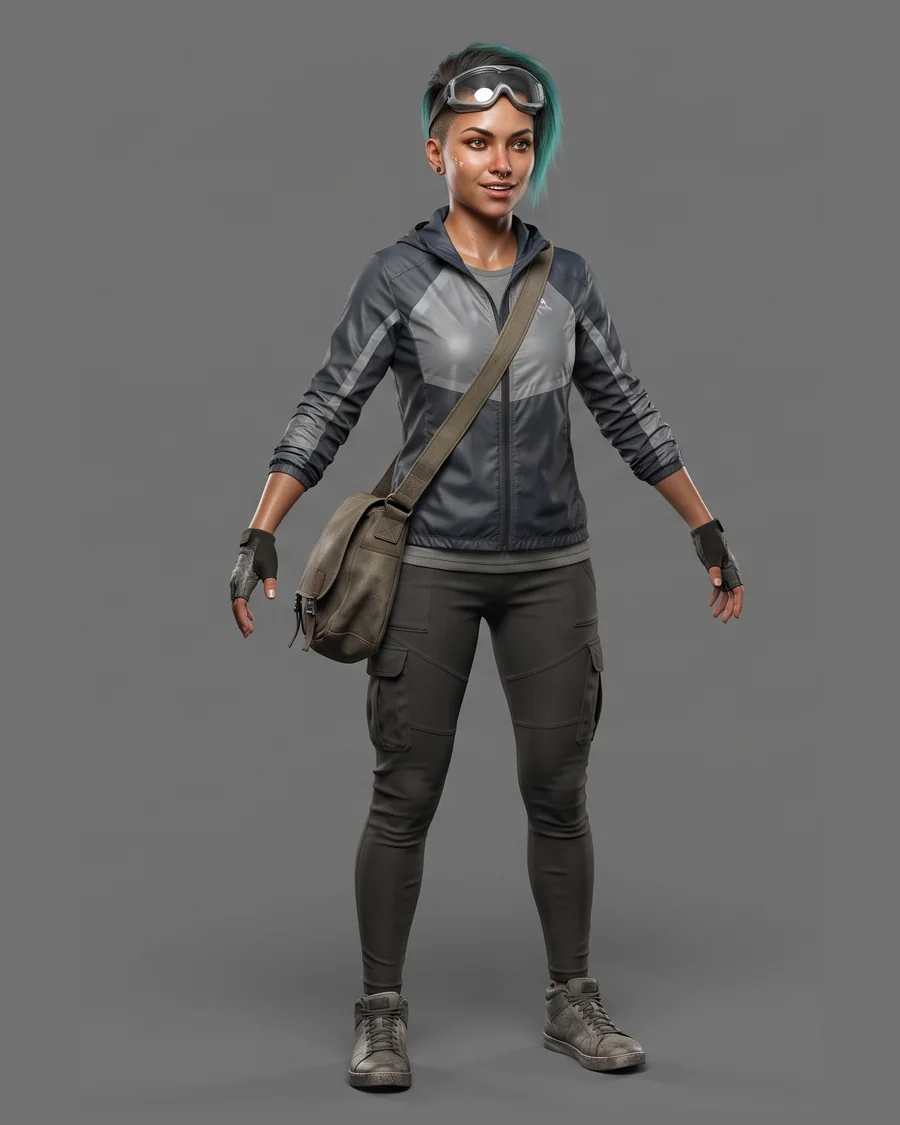 Goggle Courier Scout — Characters 3D game asset for Unreal Engine 5 & Unity, unrigged