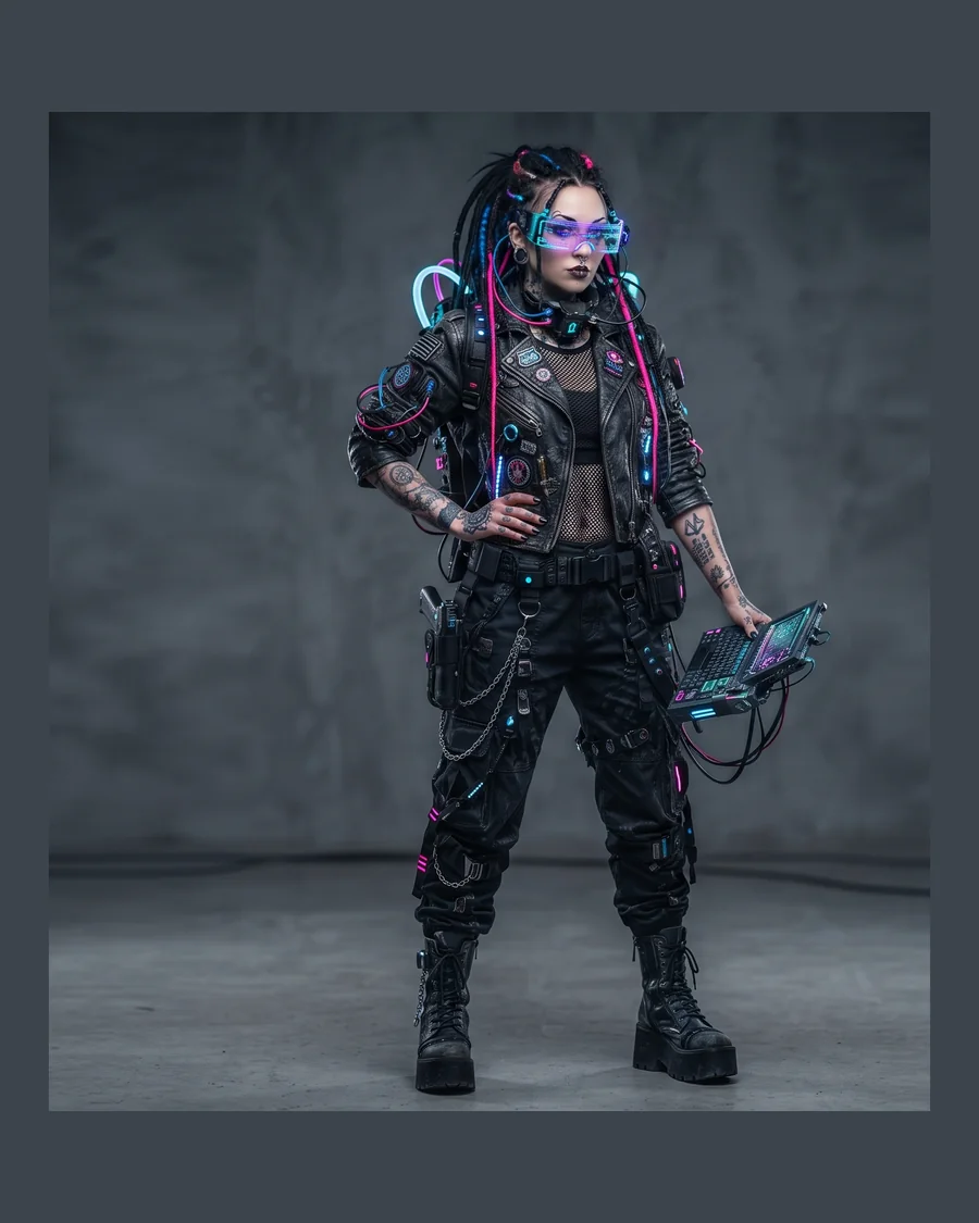 Neon Rave Hacker — Characters 3D game asset for Unreal Engine 5 & Unity, unrigged