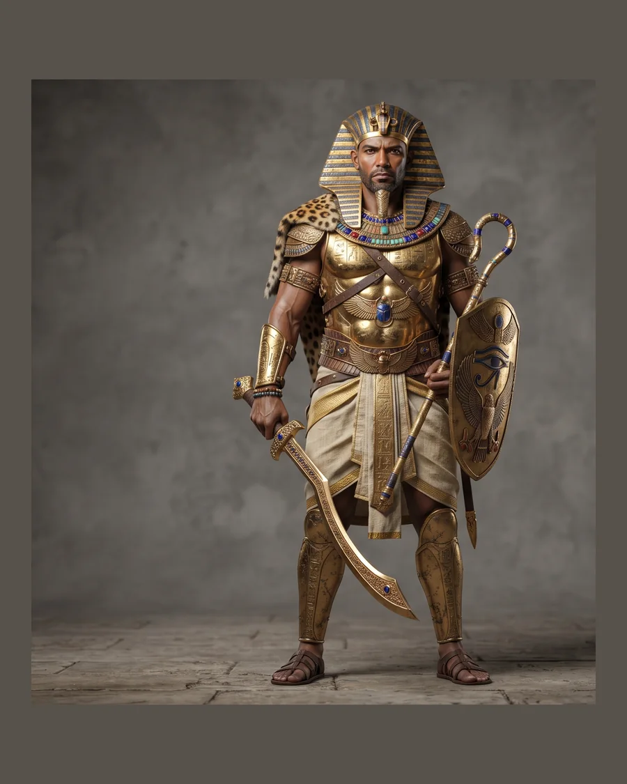 Golden Pharaoh Warrior — Characters 3D game asset for Unreal Engine 5 & Unity, unrigged