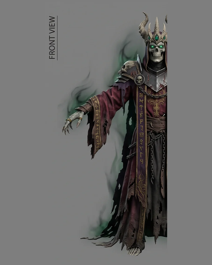 Undead Lich Sovereign — Characters 3D game asset for Unreal Engine 5 & Unity, unrigged