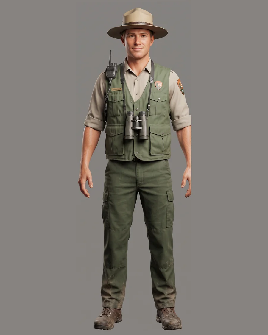 National Park Ranger — Characters 3D game asset for Unreal Engine 5 & Unity, unrigged