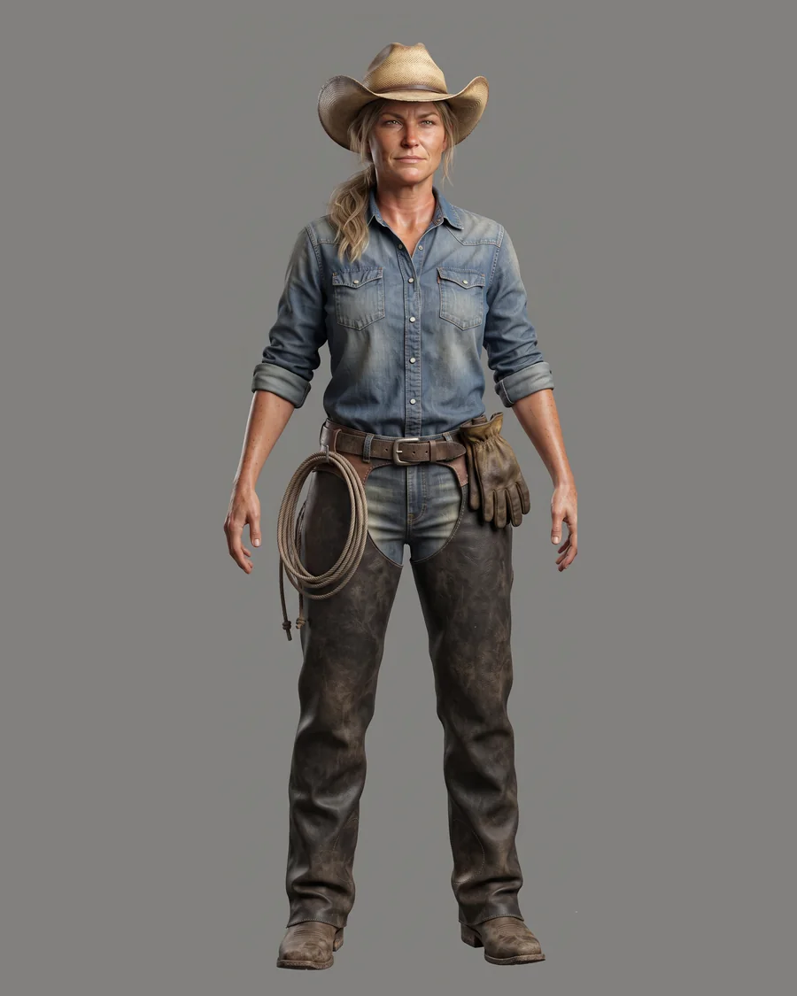 Rugged Rancher — Characters 3D game asset for Unreal Engine 5 & Unity, unrigged