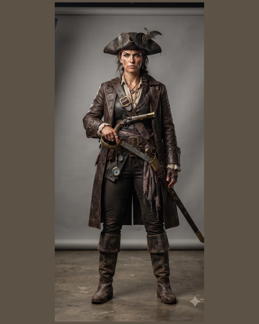 Pirate Captain — Characters 3D game asset for Unreal Engine 5 & Unity, unrigged