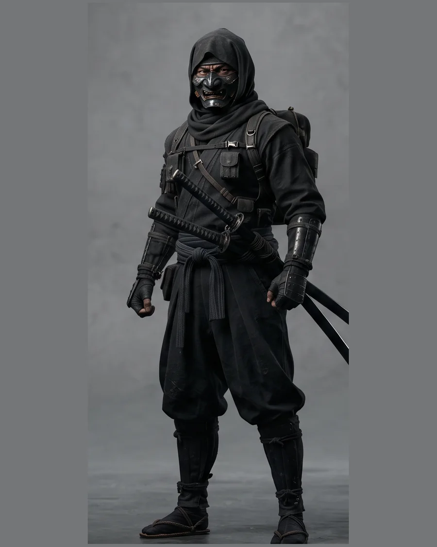 Shadow Ninja Assassin — Characters 3D game asset for Unreal Engine 5 & Unity, unrigged
