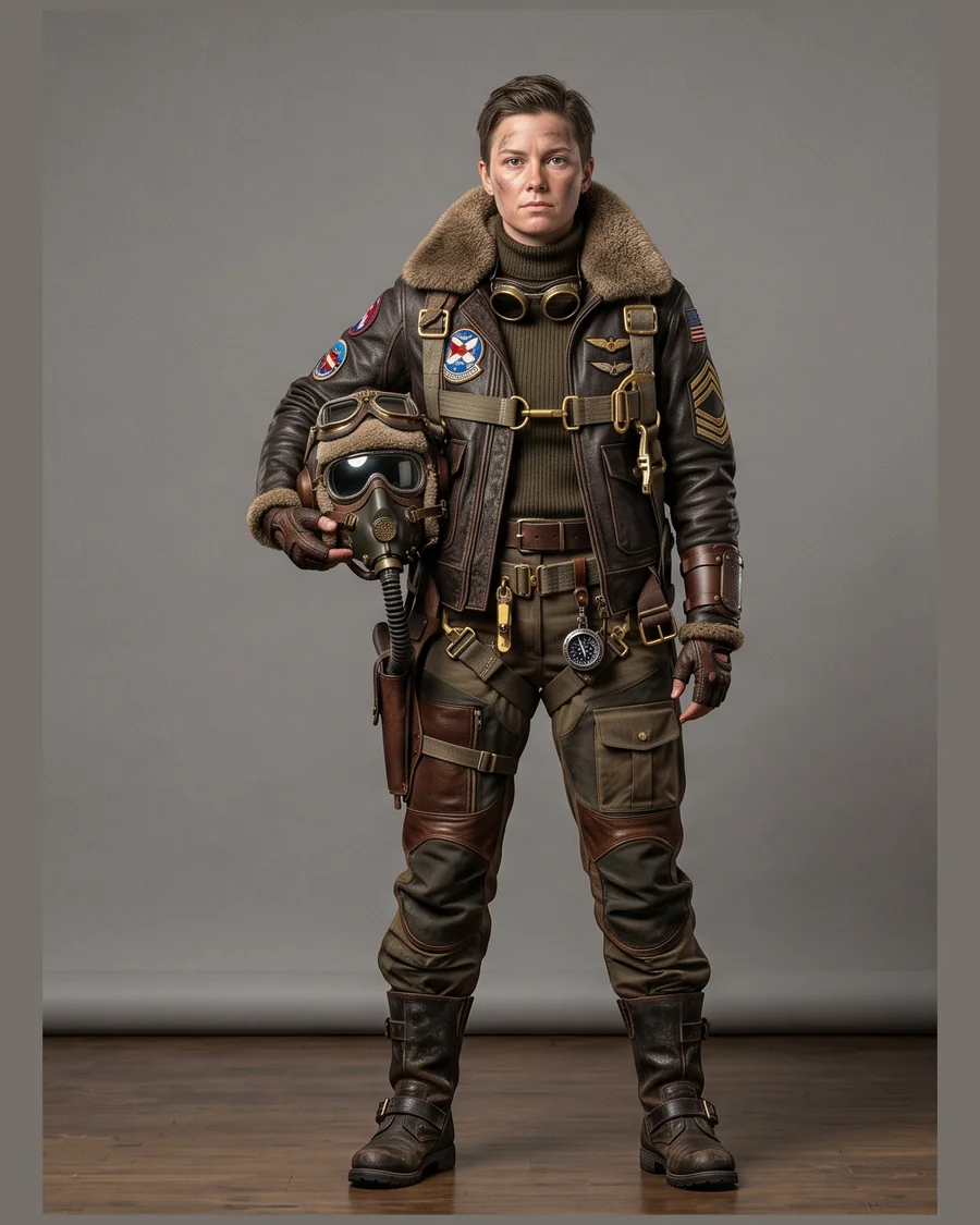 Vintage Bomber Pilot — Characters 3D game asset for Unreal Engine 5 & Unity, unrigged