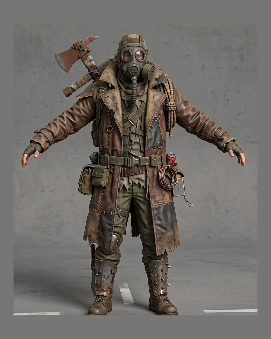 Wasteland Raider Survivor — Characters 3D game asset for Unreal Engine 5 & Unity, unrigged
