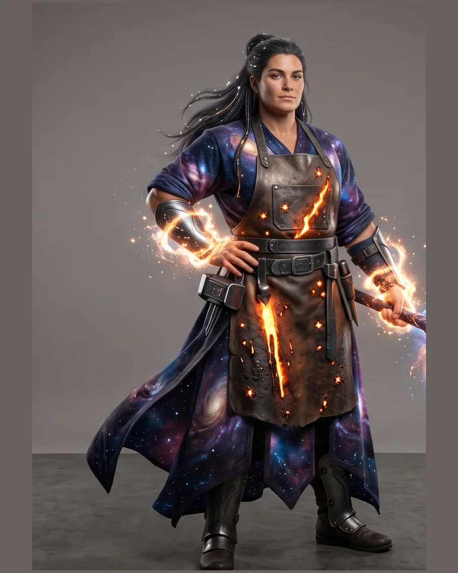 Cosmic Forge Warrior — Characters 3D game asset for Unreal Engine 5 & Unity, unrigged