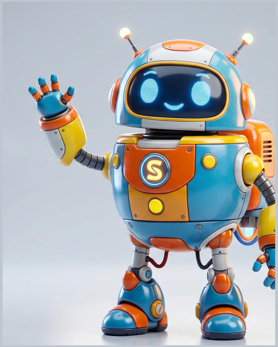 Cheerful Robot Buddy — Characters 3D game asset for Unreal Engine 5 & Unity, unrigged