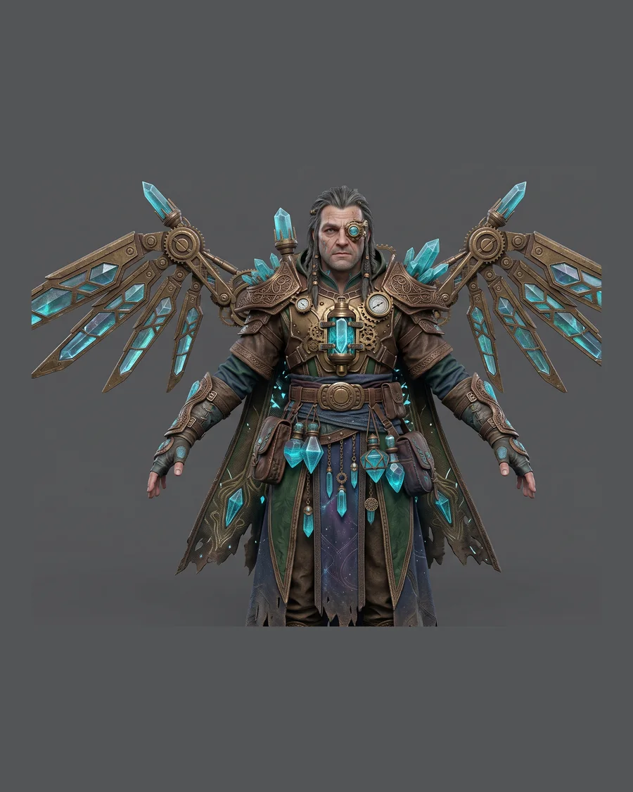 Crystal Wing Guardian — Characters 3D game asset for Unreal Engine 5 & Unity, unrigged