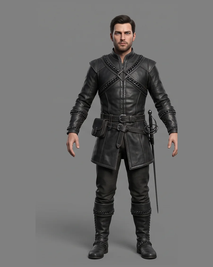 Leather-Clad Duelist — Characters 3D game asset for Unreal Engine 5 & Unity, unrigged