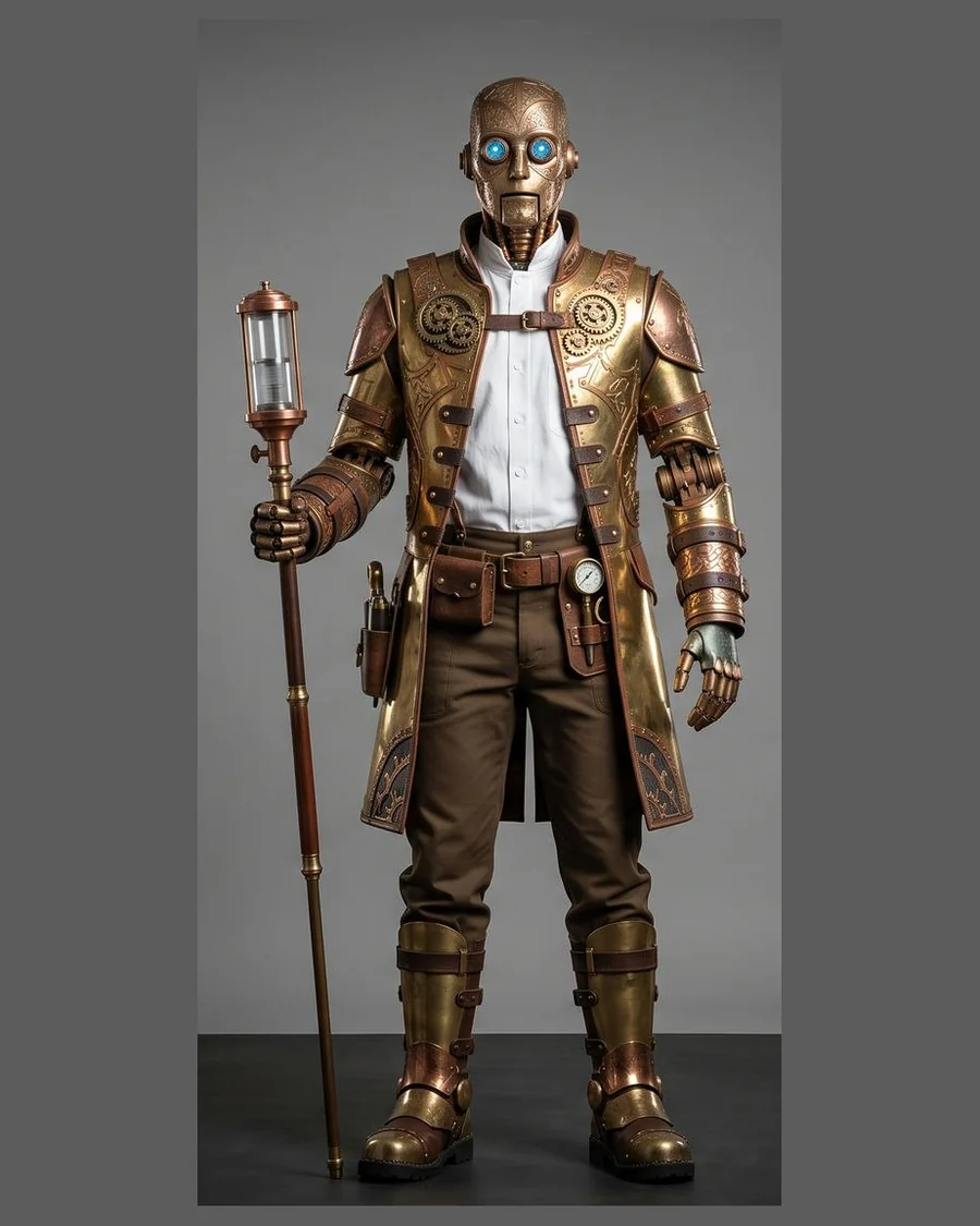 Brass Automaton Gentleman — Characters 3D game asset for Unreal Engine 5 & Unity, unrigged