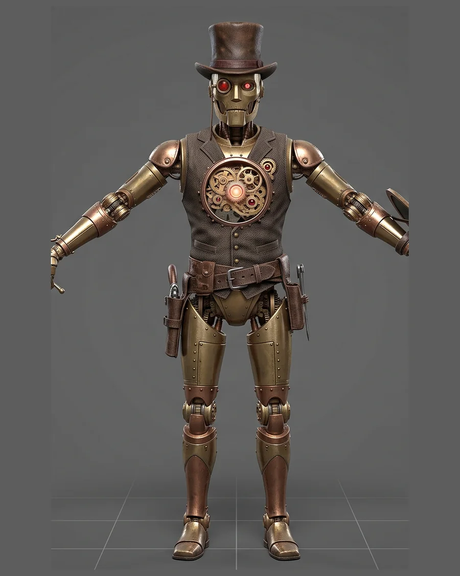 Automaton Duelist — Characters 3D game asset for Unreal Engine 5 & Unity, unrigged