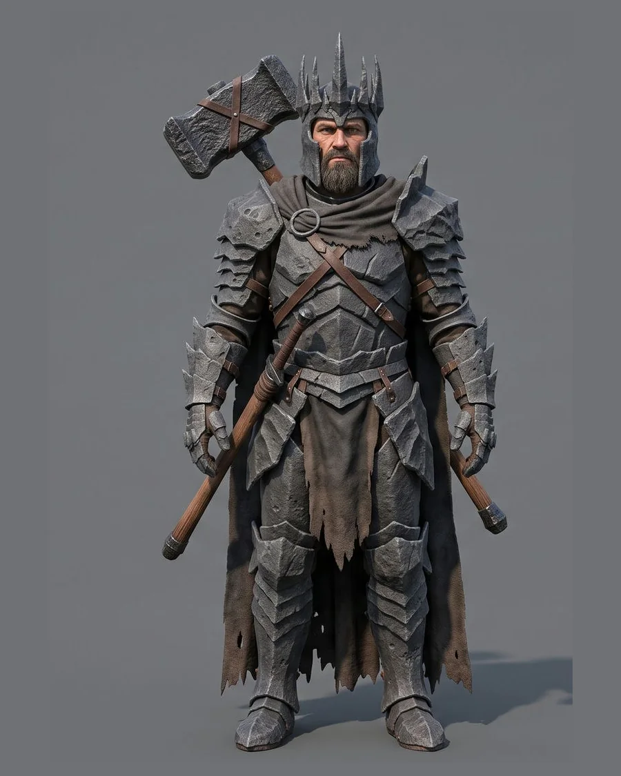 Obsidian War King — Characters 3D game asset for Unreal Engine 5 & Unity, unrigged