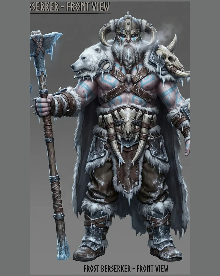 Frost Berserker — Characters 3D game asset for Unreal Engine 5 & Unity, unrigged