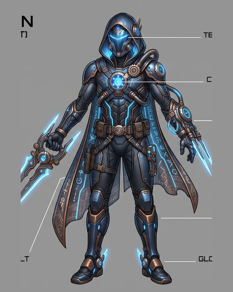 Chrono Assassin — Characters 3D game asset for Unreal Engine 5 & Unity, unrigged