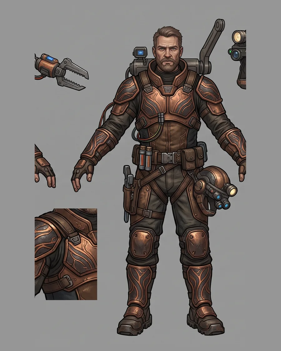 Salvage Mechanic Engineer — Characters 3D game asset for Unreal Engine 5 & Unity, unrigged
