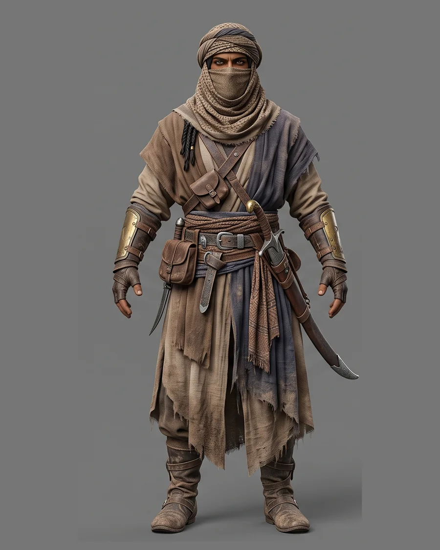 Sand Raider Rogue — Characters 3D game asset for Unreal Engine 5 & Unity, unrigged