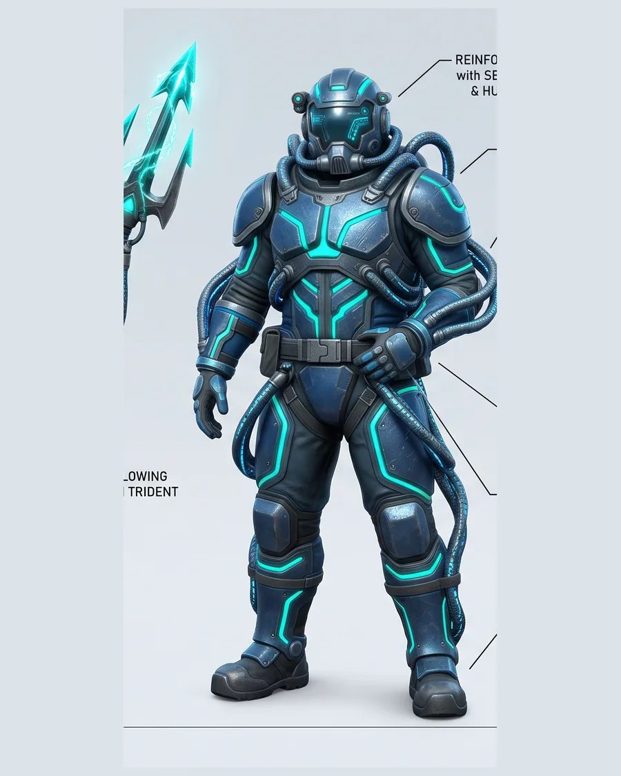 Deep Sea Leviathan Hunter — Characters 3D game asset for Unreal Engine 5 & Unity, unrigged