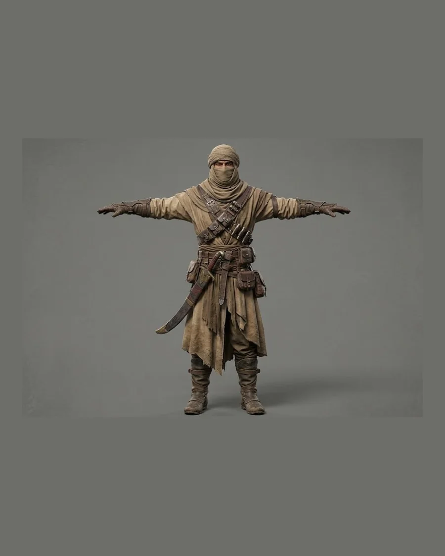 Sandveil Marauder — Characters 3D game asset for Unreal Engine 5 & Unity, unrigged
