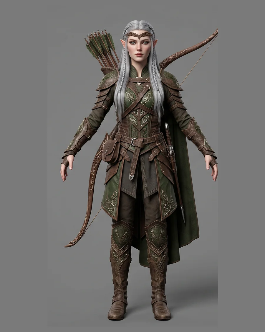 Woodland Elf Archer — Characters 3D game asset for Unreal Engine 5 & Unity, unrigged