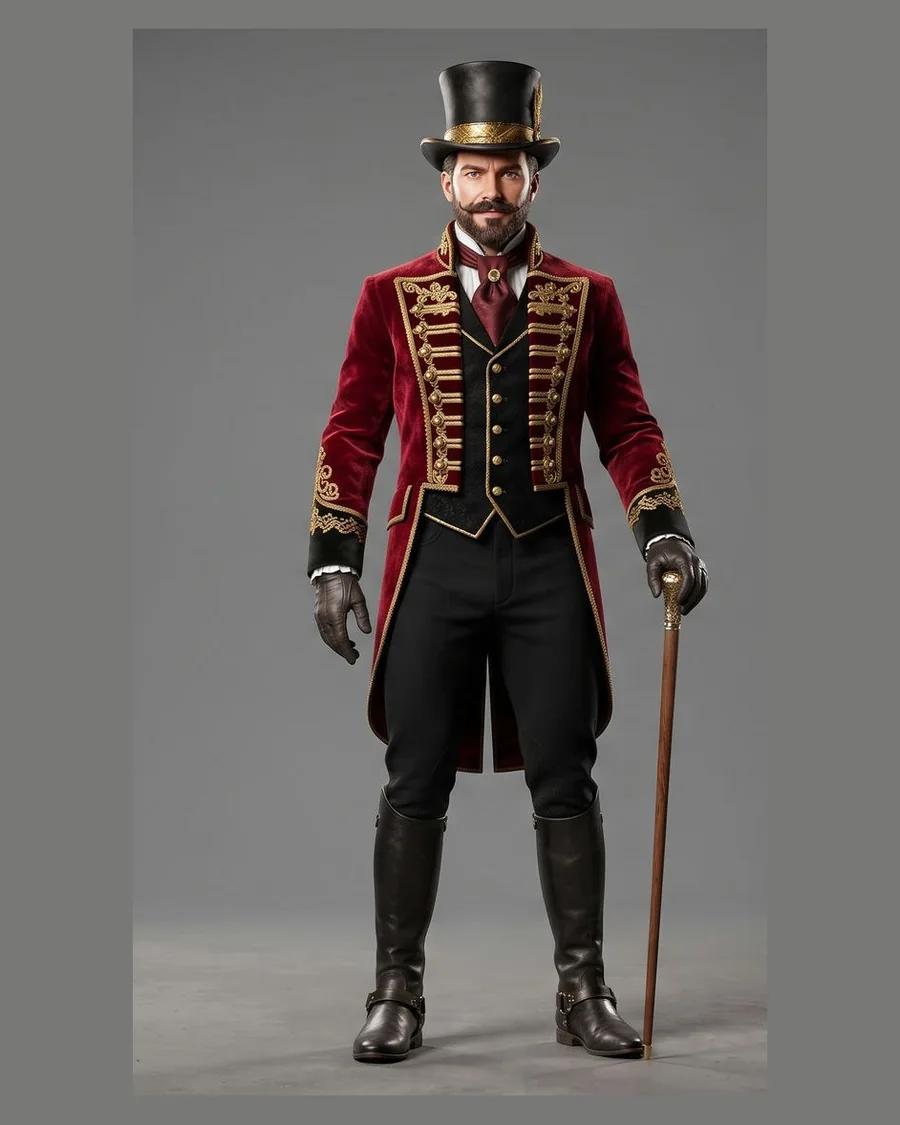Crimson Ringmaster — Characters 3D game asset for Unreal Engine 5 & Unity, unrigged