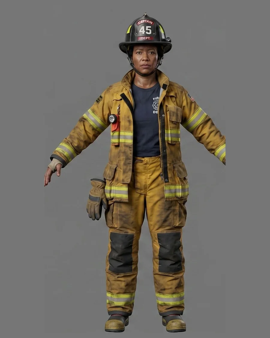 Veteran Fire Captain — Characters 3D game asset for Unreal Engine 5 & Unity, unrigged