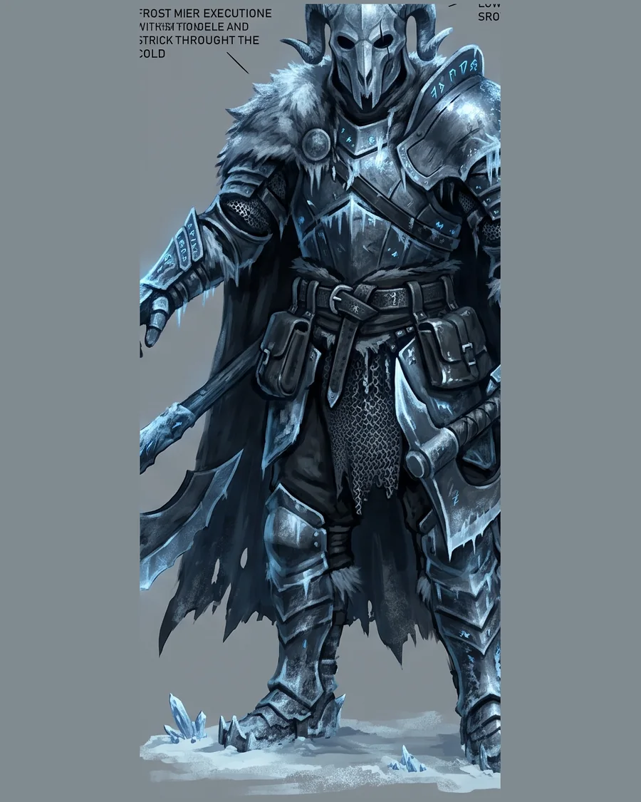 Frostbound Executioner — Characters 3D game asset for Unreal Engine 5 & Unity, unrigged