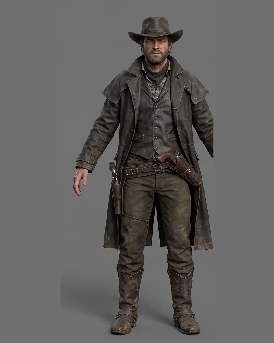 Old West Gunslinger — Characters 3D game asset for Unreal Engine 5 & Unity, unrigged