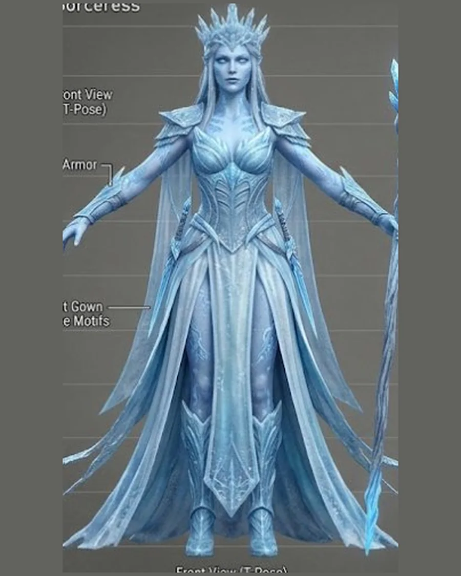 Aetheria Ice Queen — Characters 3D game asset for Unreal Engine 5 & Unity, unrigged