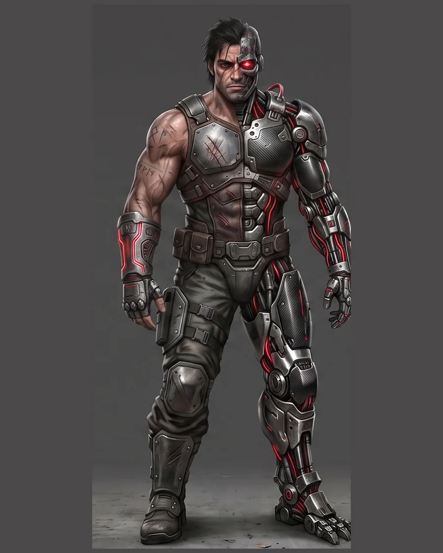 Crimson-Eye Cyborg — Characters 3D game asset for Unreal Engine 5 & Unity, unrigged