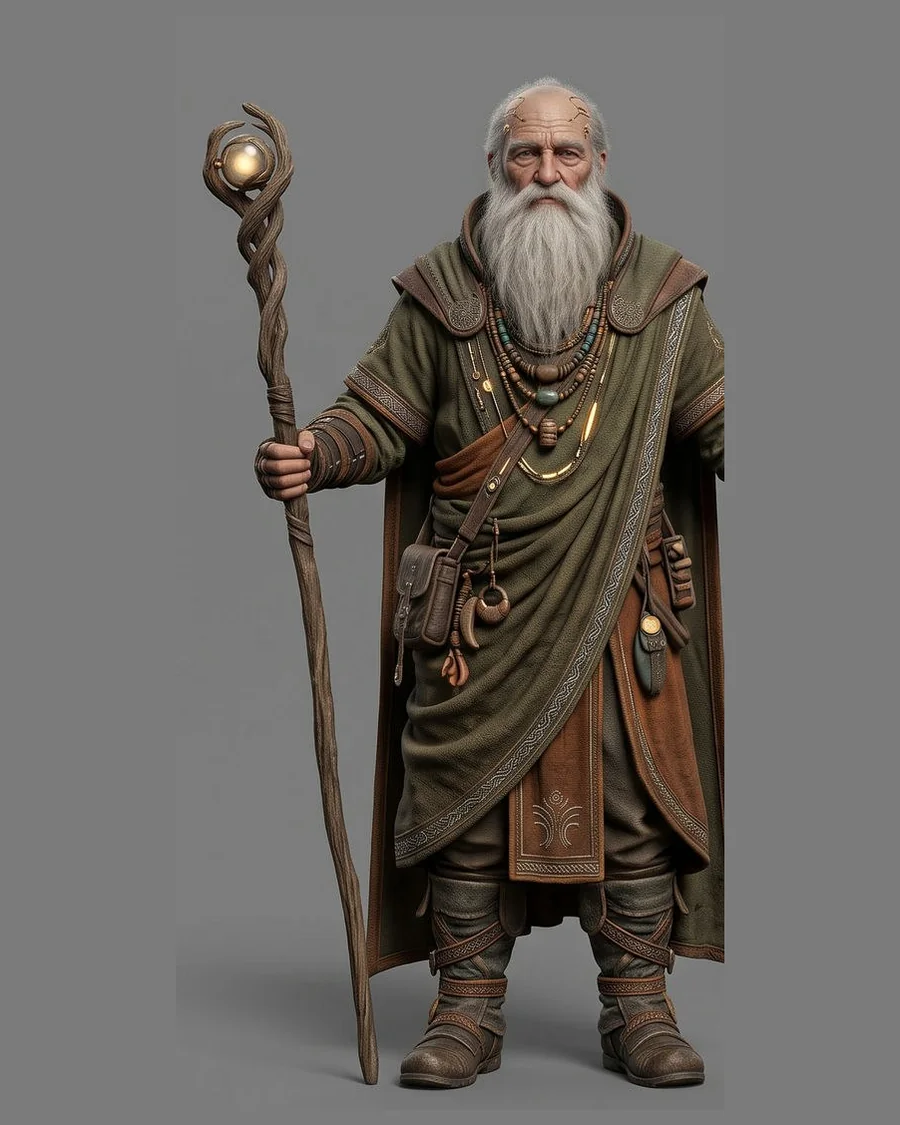 Elder Runic Sage — Characters 3D game asset for Unreal Engine 5 & Unity, unrigged