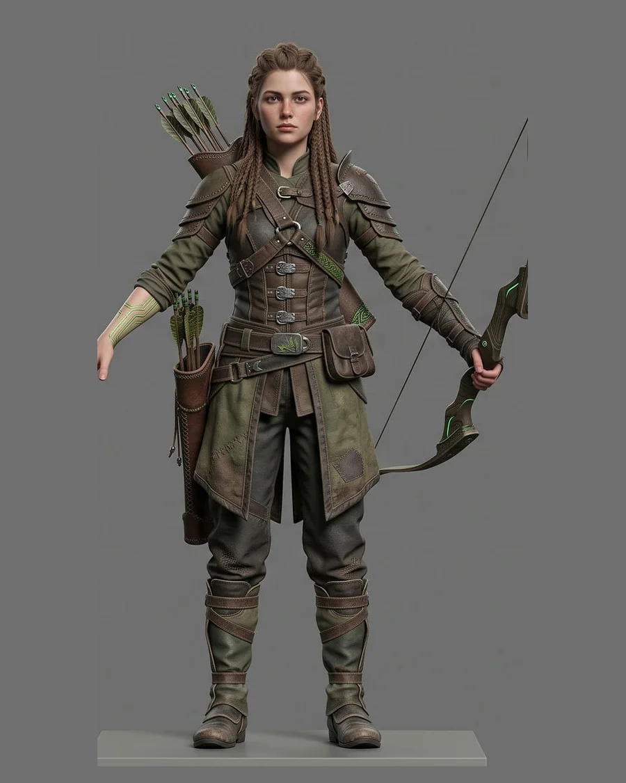 Woodland Ranger Archer — Characters 3D game asset for Unreal Engine 5 & Unity, unrigged