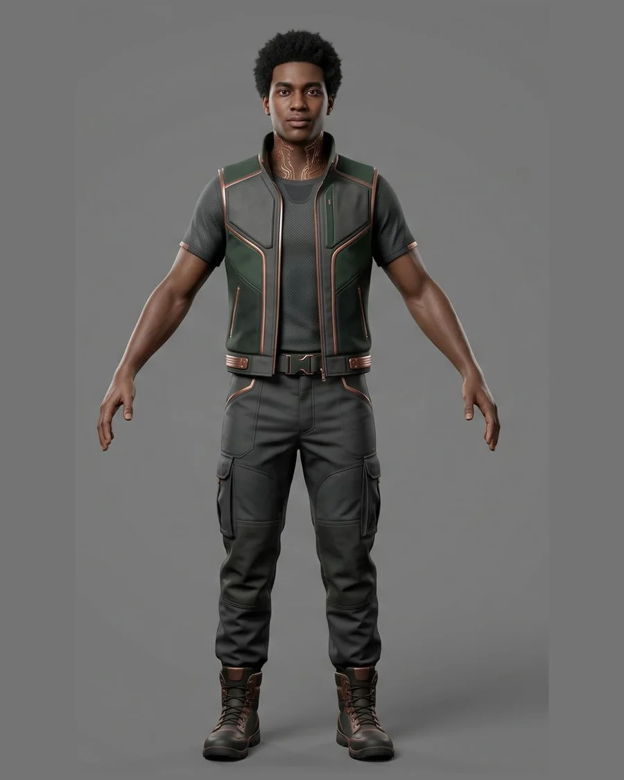 Casual Vest Guy — Characters 3D game asset for Unreal Engine 5 & Unity, unrigged