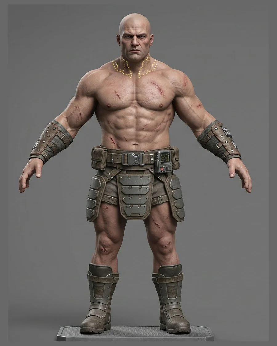Scarred Brute Titan — Characters 3D game asset for Unreal Engine 5 & Unity, unrigged