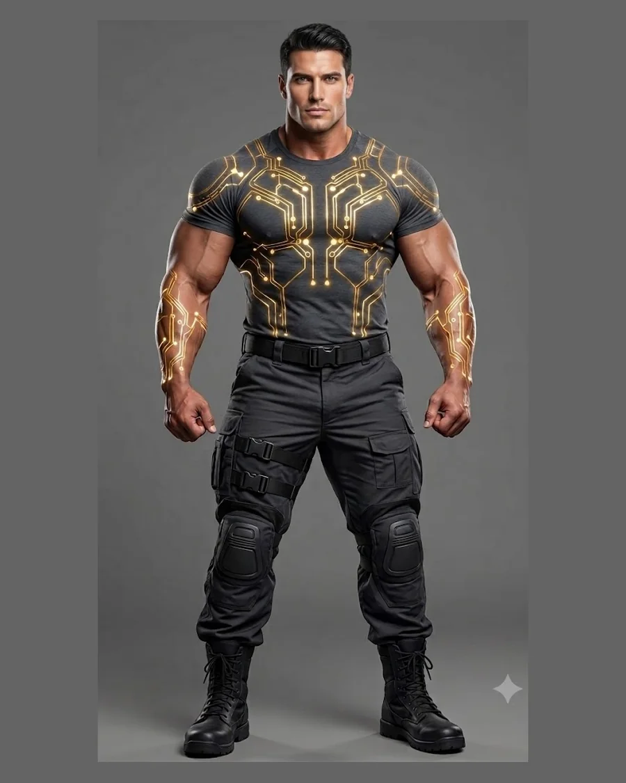 Golden Circuit Titan — Characters 3D game asset for Unreal Engine 5 & Unity, unrigged
