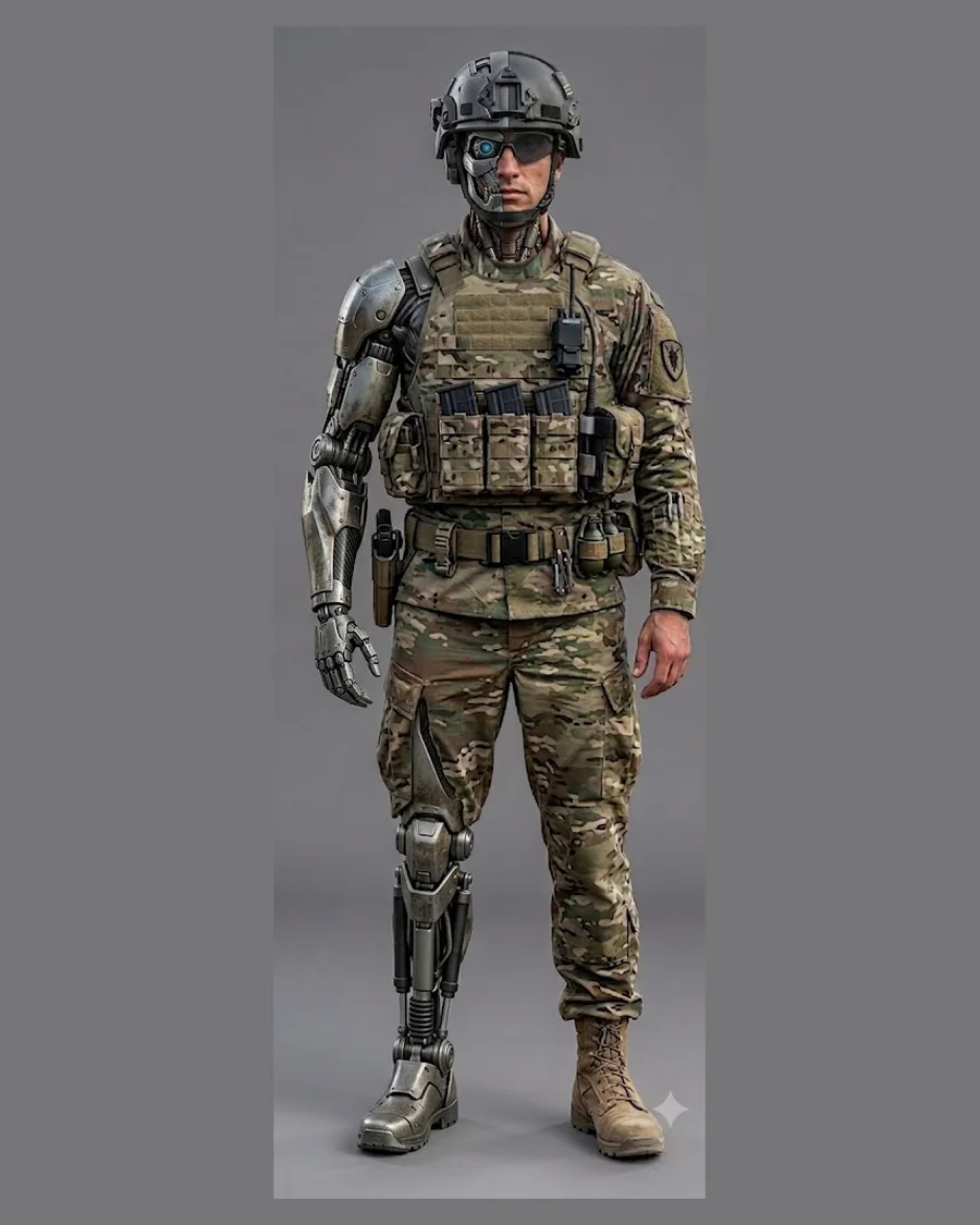 Cybernetic Vanguard Soldier — Characters 3D game asset for Unreal Engine 5 & Unity, unrigged