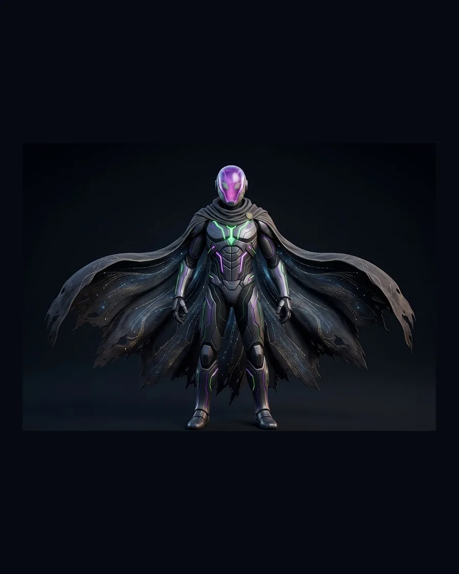 Voidwing Phantom Cloak — Characters 3D game asset for Unreal Engine 5 & Unity, unrigged
