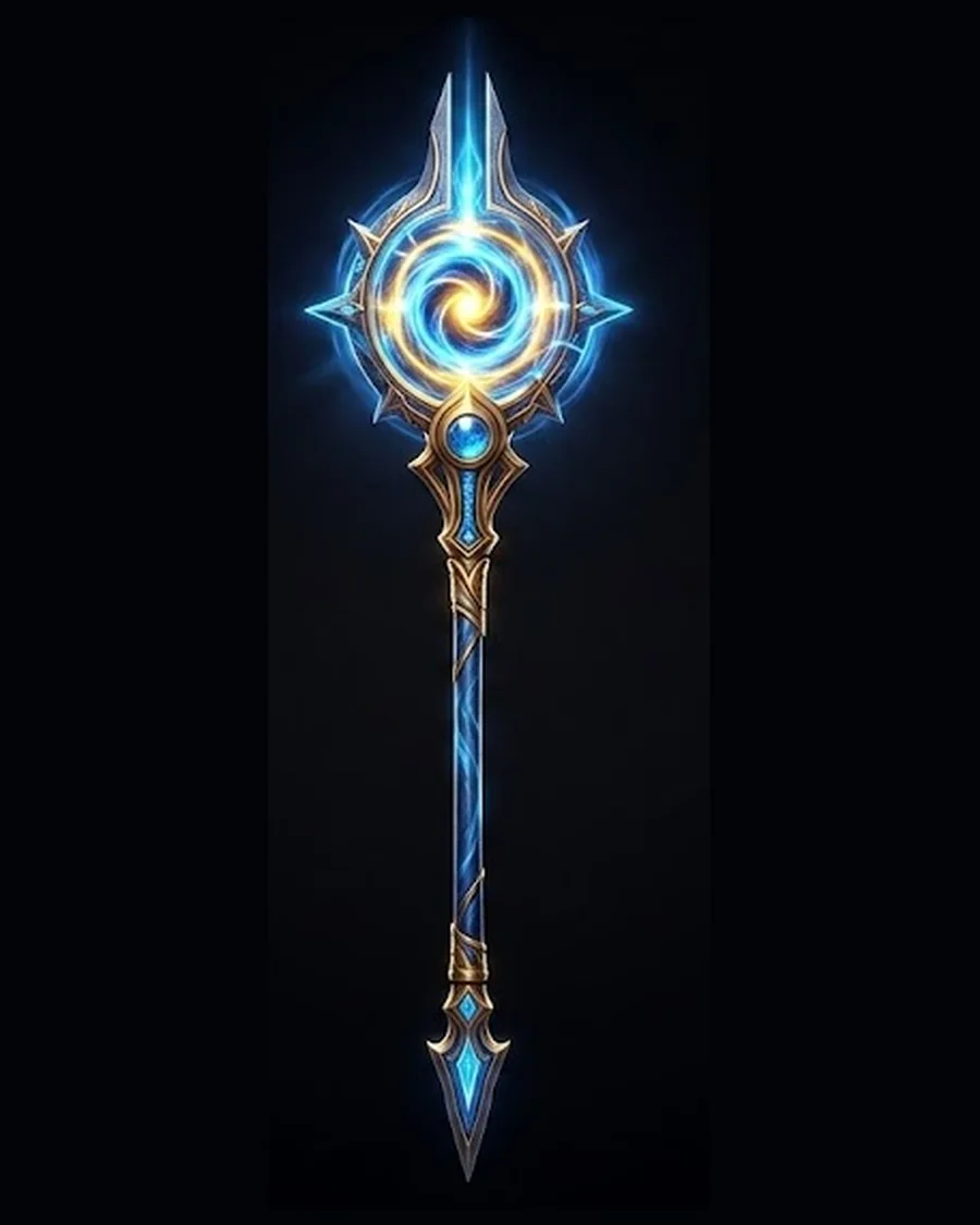 Arcane Star Staff — Weapons 3D game asset for Unreal Engine 5 & Unity, unrigged