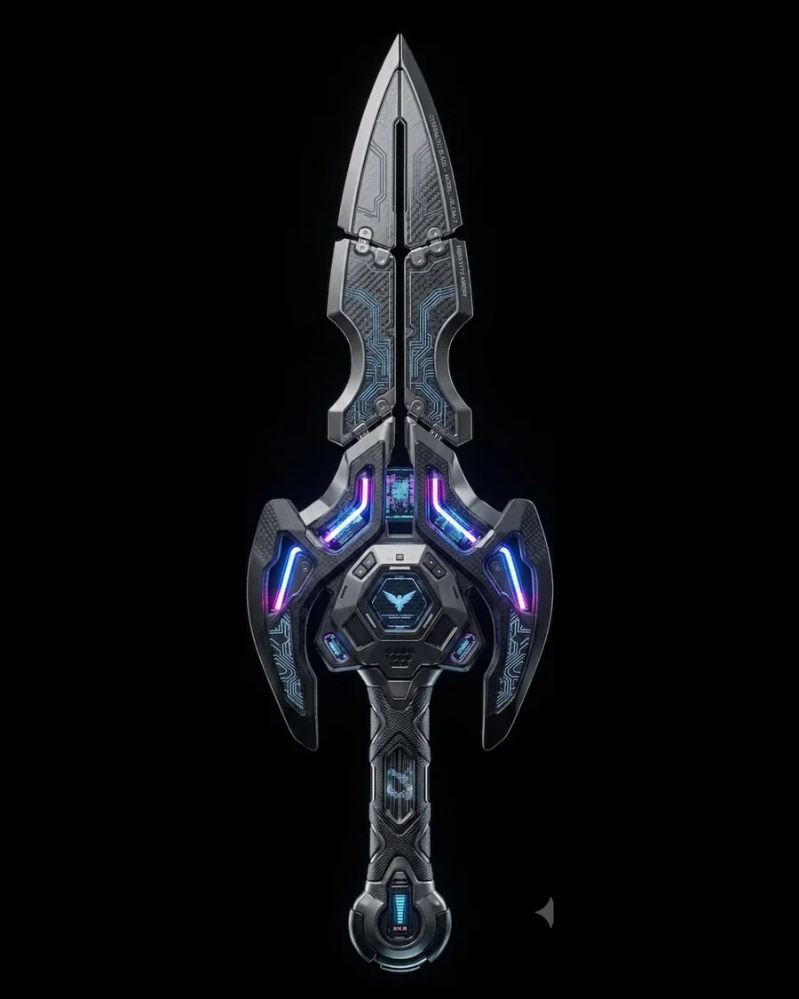 Neon Void Spear — Weapons 3D game asset for Unreal Engine 5 & Unity, unrigged