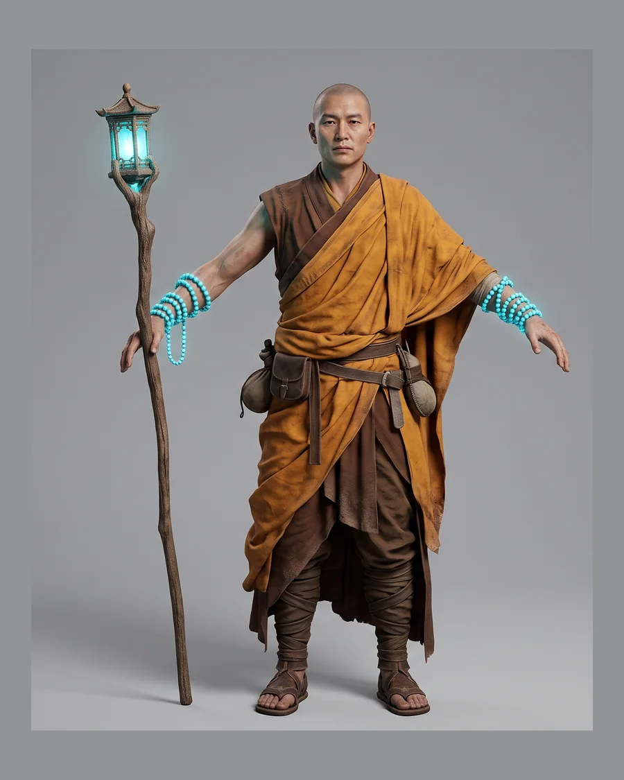 Elder Sage Monk — Characters 3D game asset for Unreal Engine 5 & Unity, unrigged