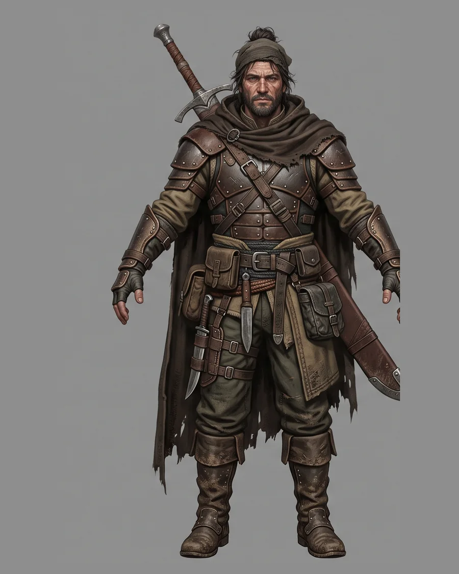 Wandering Sellsword — Characters 3D game asset for Unreal Engine 5 & Unity, unrigged